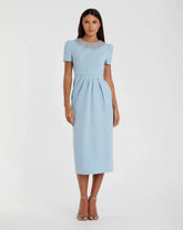 Rhinestone Neckline Dress